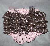 Pink Brown Paisley and Polka Dots